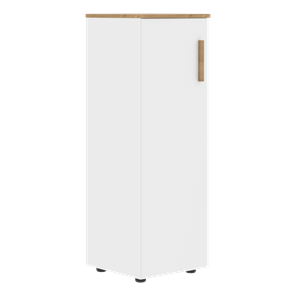 Средний шкаф колонна с глухой дверью левой FORTA Белый-Дуб Гамильтон  FMC 40.1 (L) (399х404х801) в Набережных Челнах