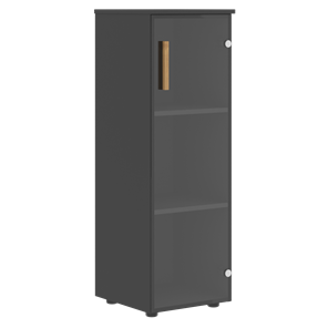 Шкаф колонна средний со стеклянной правой дверью FORTA Черный ГрафитFMC 40.2 (R) (399х404х801) в Нижнекамске