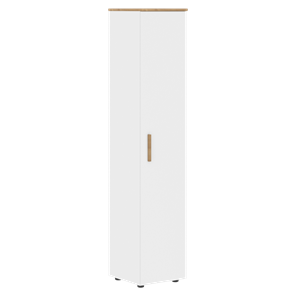 Высокий шкаф с глухой дверью колонна FORTA Белый-Дуб Гамильтон  FHC 40.1 (L/R) (399х404х1965) в Нижнекамске