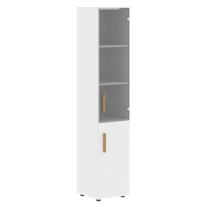 Высокий шкаф колонна с дверью FORTA Белый FHC 40.2 (L/R) (399х404х1965) в Альметьевске