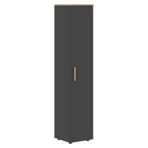 Шкаф колонна высокий с глухой дверью FORTA Графит-Дуб Гамильтон   FHC 40.1 (L/R) (399х404х1965) в Нижнекамске