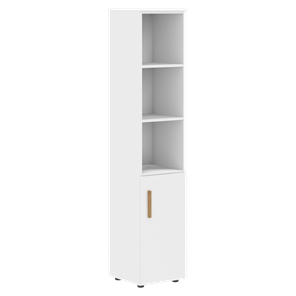 Шкаф колонна высокий с глухой малой дверью правой FORTA Белый FHC 40.5 (R) (399х404х1965) в Нижнекамске