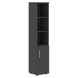 Высокий шкаф колонна с глухой малой дверью правой FORTA Черный Графит  FHC 40.5 (R) (399х404х1965) в Альметьевске