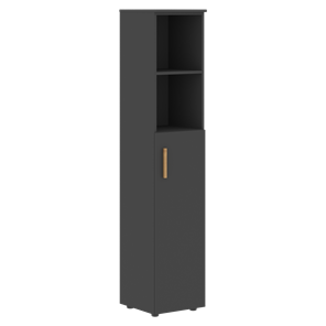 Высокий шкаф колонна с глухой средней дверью правой FORTA Черный Графит  FHC 40.6 (R) (399х404х1965) в Альметьевске
