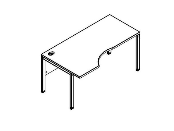 Письменный стол XMCET 149L, левый, 1400х900х750 в Нижнекамске - изображение