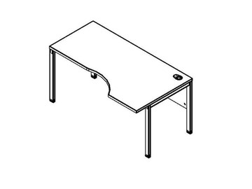 Эргономичный стол XMCET 149R, правый, 1400х900х750 в Нижнекамске - предосмотр