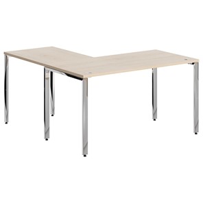Письменный угловой  стол для персонала правый XTEN GLOSS  Бук Тиара  XGCT 1415.1 (R) (1400х1500х750) в Набережных Челнах