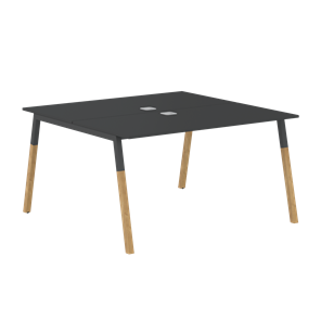 Стол для переговоров FORTA Черный Графит-Черный Графит-Бук  FWST 1313 (1380x1346x733) в Набережных Челнах