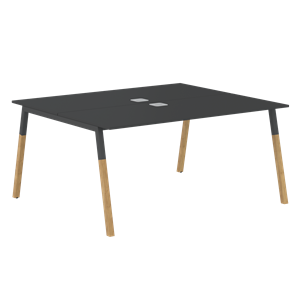 Стол для переговоров FORTA Черный Графит-Черный Графит-Бук FWST 1513 (1580x1346x733) в Набережных Челнах
