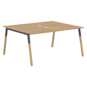 Переговорный стол FORTA Дуб Гамильтон-Черный графит-Бук FWST 1513 (1580x1346x733) в Набережных Челнах