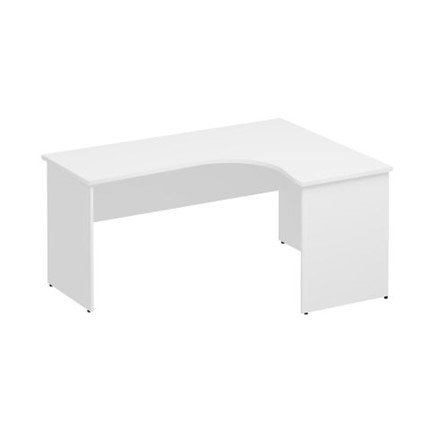 Угловой стол Комфорт, белый премиум, правый (160x120x75) К 125 в Нижнекамске - изображение
