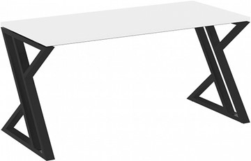 Стол на металлокаркасе Loft VR.L-SRZ-4.7, Белый Бриллиант/Черный металл в Нижнекамске