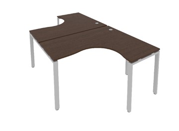 Письменный стол Metal System БП.РАС-СА-2.4 Венге/Серый в Нижнекамске