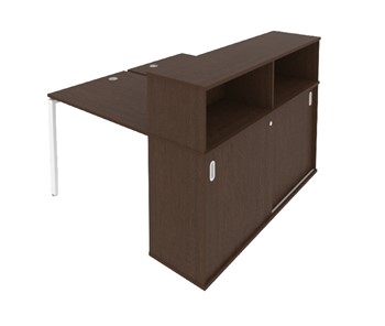 Офисный стол на металлокаркасе Б.РС-СШК-2.2 Венге/Белый в Нижнекамске