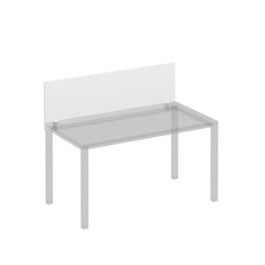 Экран для стола 140 на белом металлокаркасе Комфорт КФ, белый премиум (140x45x1.8) К.Б 842 в Нижнекамске