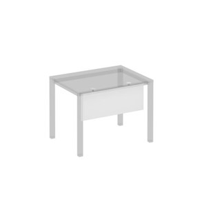 Экран стола защитный (ДСП) с кронштейнами для стола 100 на белом металлокаркасе Комфорт КФ, белый премиум (85x3.2x1.8) К.Б1 810 в Альметьевске