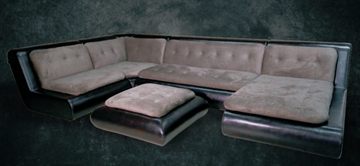 П-образный диван Шад Эвелина со столом-пуфом в Нижнекамске