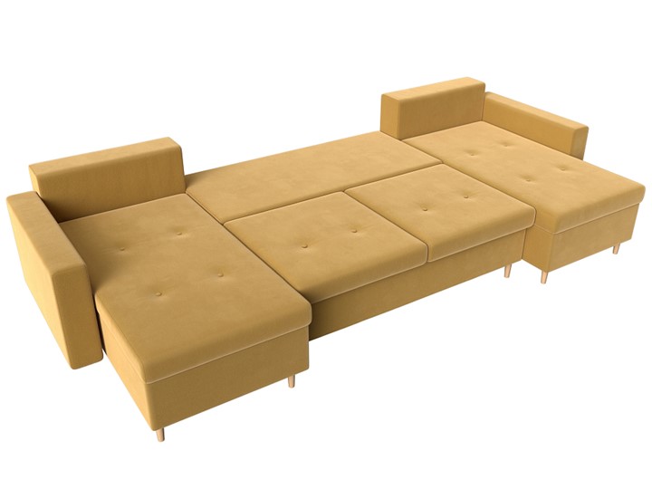 П-образный диван Белфаст, Желтый (Микровельвет) в Набережных Челнах - изображение 2