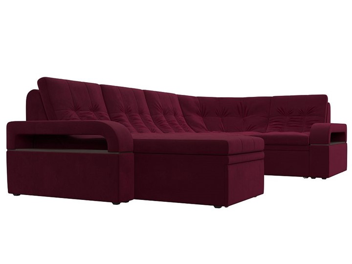 П-образный диван Лига-035, Бордовый (Микровельвет) в Нижнекамске - изображение 3