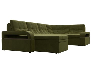 П-образный диван Лига-035, Зеленый (Микровельвет) в Нижнекамске - предосмотр 5