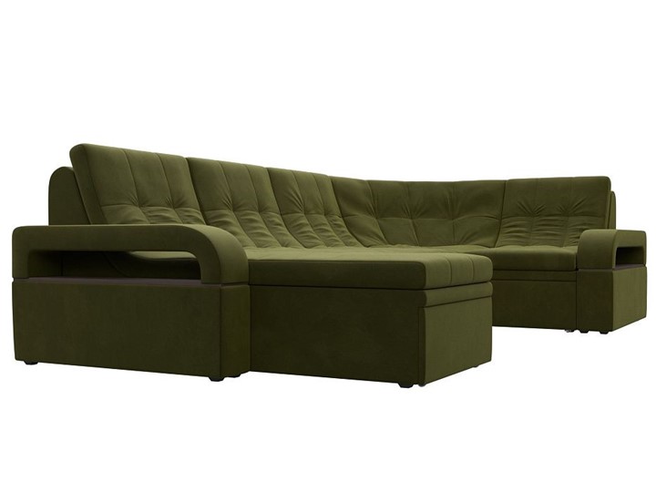 П-образный диван Лига-035, Зеленый (Микровельвет) в Нижнекамске - изображение 5