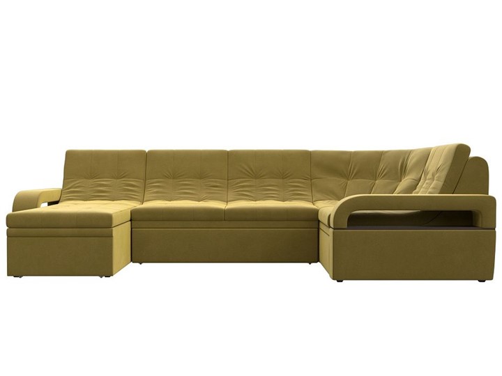 П-образный диван Лига-035, Желтый (Микровельвет) в Нижнекамске - изображение 3