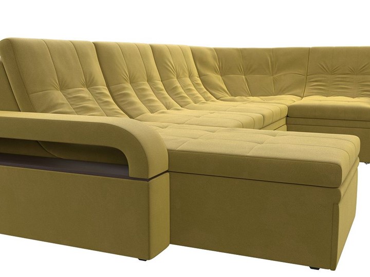 П-образный диван Лига-035, Желтый (Микровельвет) в Нижнекамске - изображение 4