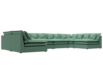 Большой П-образный диван Лига-040, Амур зеленый (рогожка) в Нижнекамске - предосмотр 2