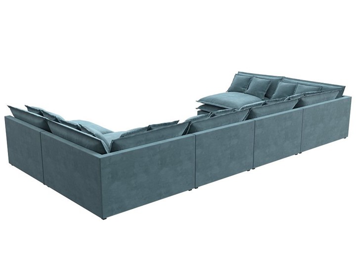 П-образный диван Лига-040, Бирюзовый (велюр) в Нижнекамске - изображение 5