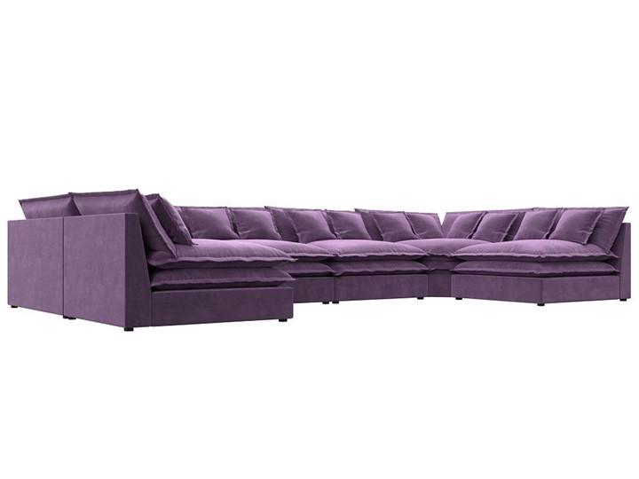 Большой П-образный диван Лига-040, Сиреневый (микровельвет) в Альметьевске - изображение 2