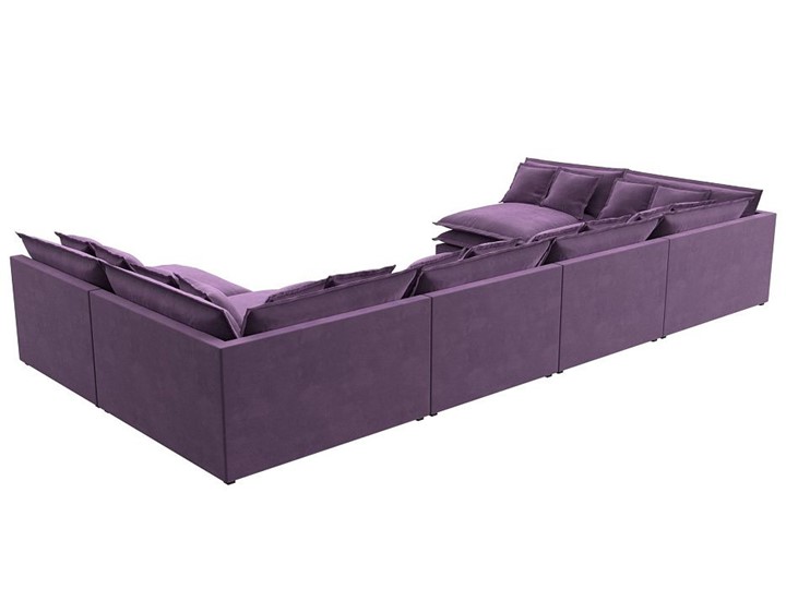 Большой П-образный диван Лига-040, Сиреневый (микровельвет) в Альметьевске - изображение 5