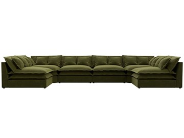 П-образный диван Лига-040, Зеленый (микровельвет) в Альметьевске - предосмотр 1