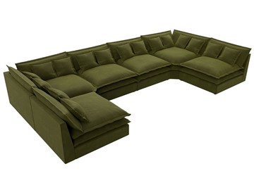 П-образный диван Лига-040, Зеленый (микровельвет) в Альметьевске - предосмотр 4