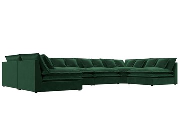 Большой П-образный диван Лига-040, Зеленый (велюр) в Нижнекамске - предосмотр 2