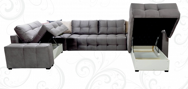 П-образный диван Италия 405х230х255х80 в Нижнекамске - изображение 2