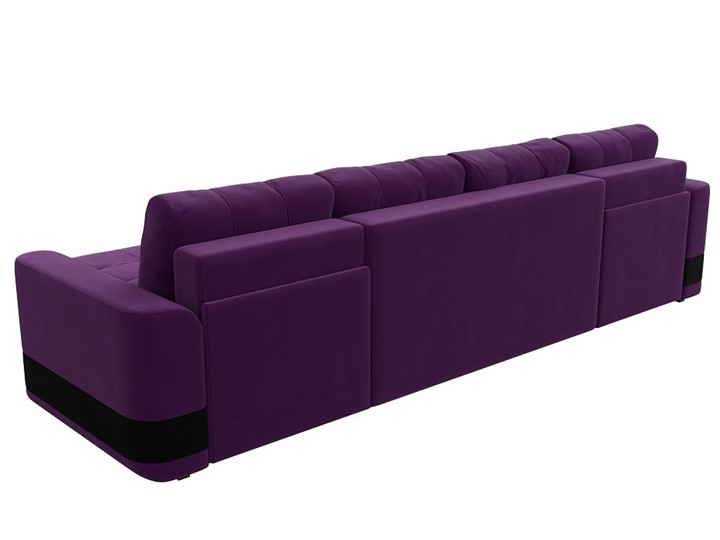 П-образный диван Честер, Фиолетовый/черный (вельвет) в Нижнекамске - изображение 8