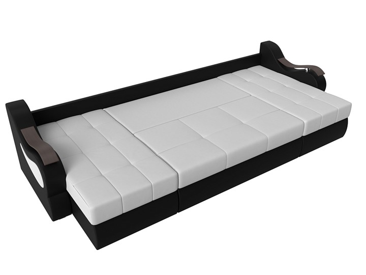 П-образный диван Меркурий П, Белый/черный (экокожа) в Нижнекамске - изображение 5