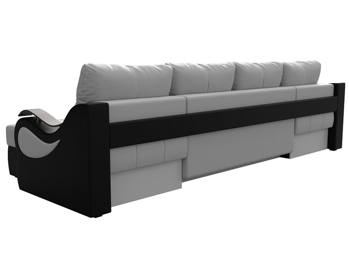 П-образный диван Меркурий П, Белый/черный (экокожа) в Нижнекамске - изображение 7
