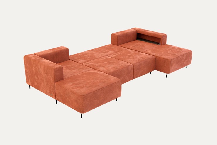 П-образный диван P-0-M П ( П1+Д5+Д2+Д5+П1) в Набережных Челнах - изображение 1