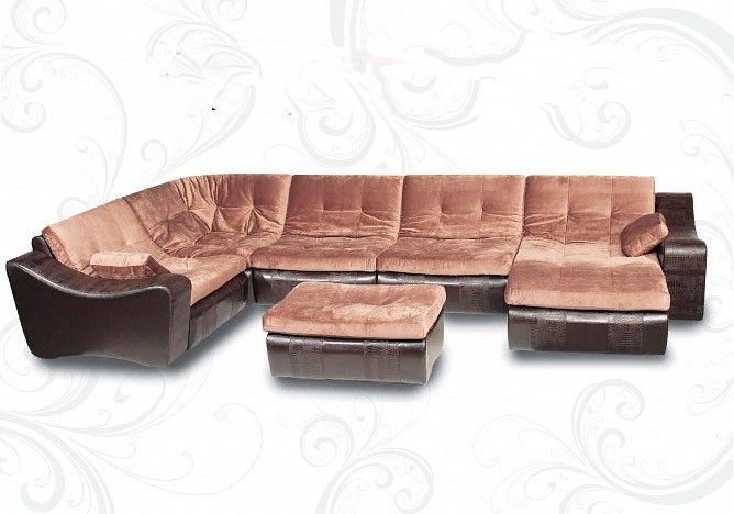 П-образный диван Плимут-Лувр 410х230х175 в Набережных Челнах - изображение 1