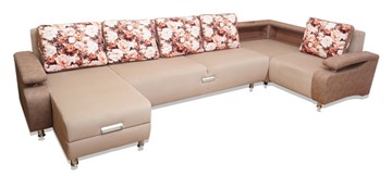 П-образный диван Престиж-15 люкс с полкой в Набережных Челнах