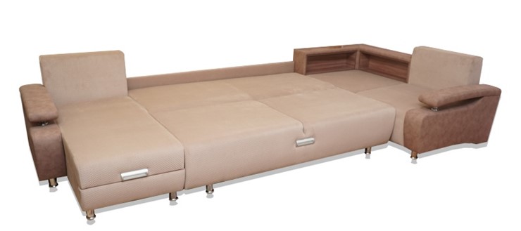 П-образный диван Престиж-15 люкс с полкой в Альметьевске - изображение 1
