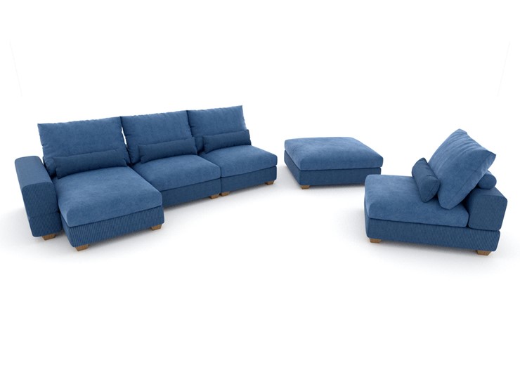 П-образный диван V-10-M П (П1+Д4+Д2+УС+ПС), Memory foam в Набережных Челнах - изображение 2