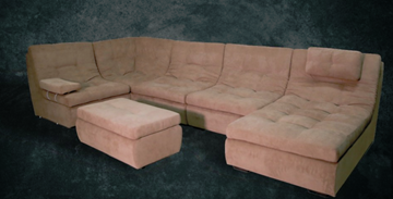 П-образный диван Премьер со столом-пуфом в Нижнекамске - предосмотр