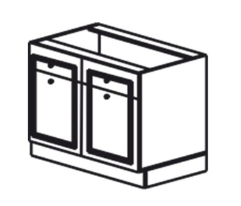 Тумба кухонная Веста рабочая двухдверная с ящиками 820*600*525 мм в Альметьевске