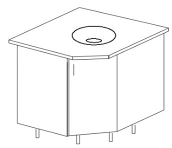 Напольный шкаф угловой под врезную мойку Некст МДФ Б28 МДФ  премиум, глянец, металик без столешницы в Нижнекамске