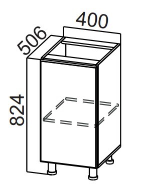 Кухонная тумба Стайл, С400, МДФ в Альметьевске - изображение
