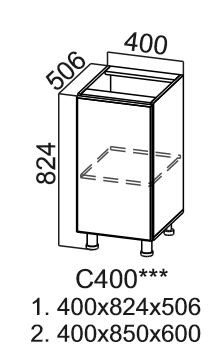 Тумба на кухню Модус, С400, галифакс в Нижнекамске - изображение