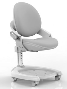 Детское растущее кресло Mealux ZMAX-15 Plus, Y-710 BL, белый металл, обивка серая однотонная в Казани
