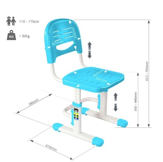Детский растущий стул SST3 Blue в Казани - изображение 4